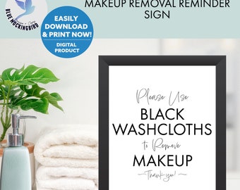 Makeup Removal Sign - Etsy