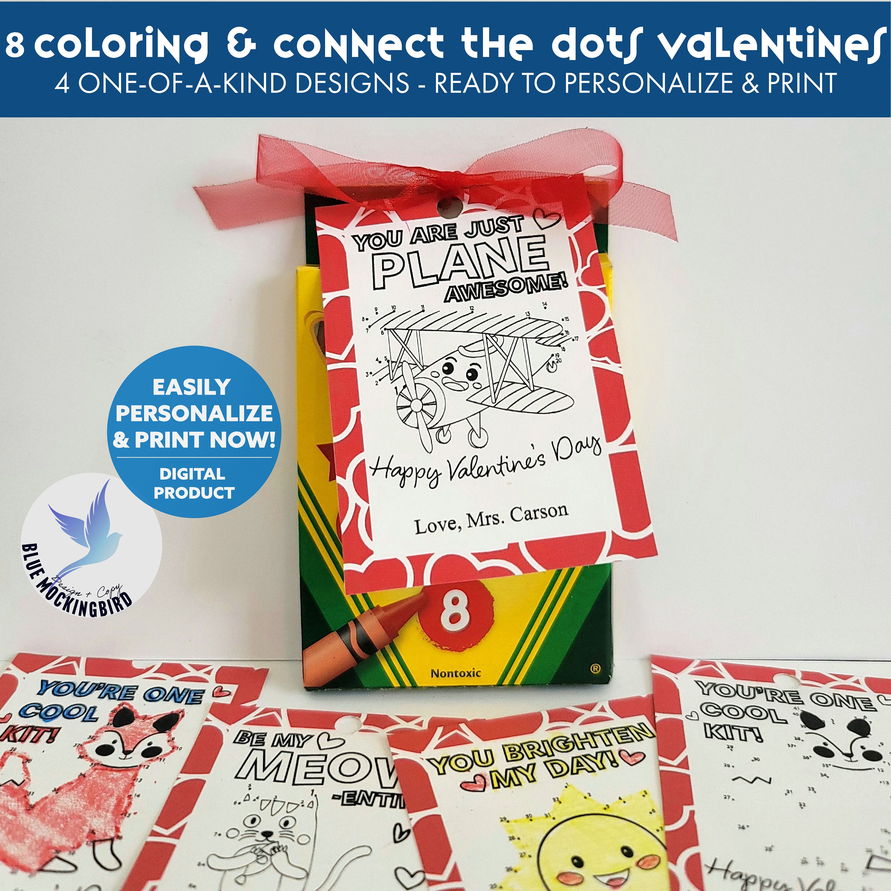 Coloring Valentine Card Printable Connect the Dot Valentine for Kids ...