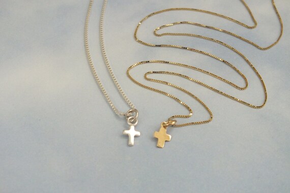 Engravable Matching Cross Necklaces Set In Titanium