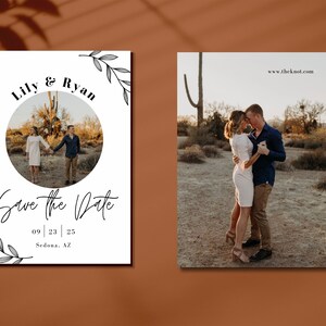 Photo Save the Date Invitation, Minimalist Save the Date, Save the Date Template with Photo, Modern Save the Date, Editable Template, A1