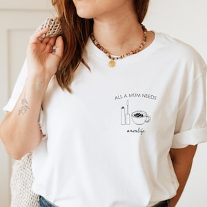 Concealer and Coffee T-Shirt Mama · Statement Shirt Women · Mom Shirt · Gift Mother&#39;s Day · Birthday · Mom · Gift