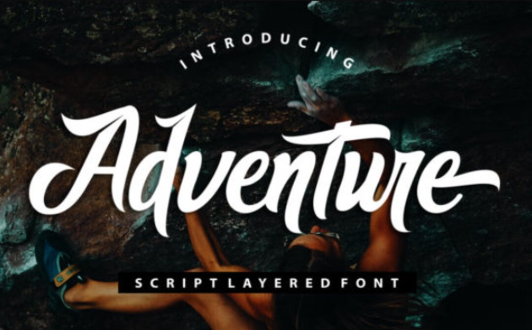 Adventure Font, Script Layered Font, Striking Layered Font, Cricut Font ...