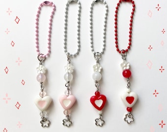 Heart Keychain / Matching Besties Phone Strap