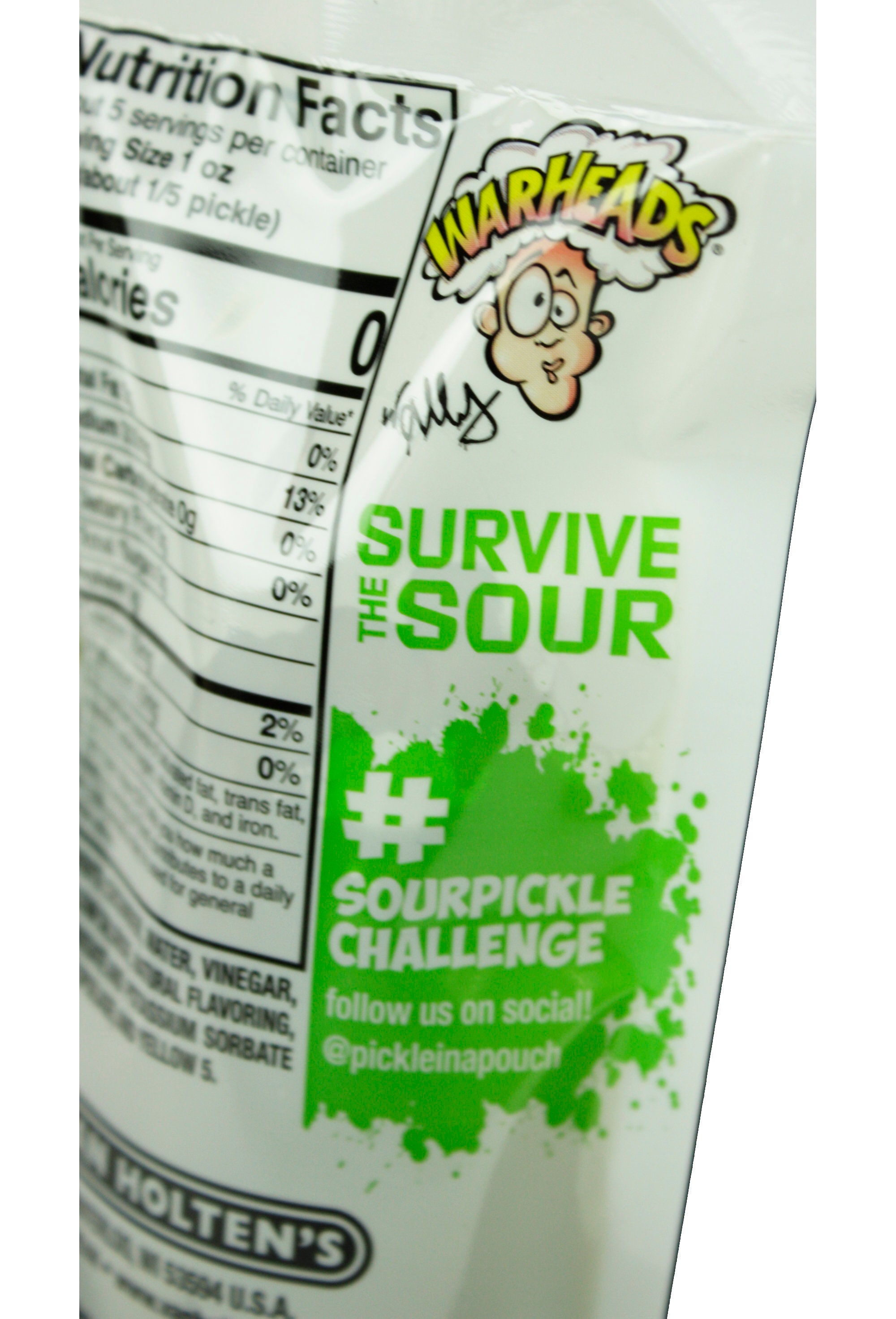Van Holten's Sour Dill Pickle Warheads Extreme Sour Whole Pickle About ...