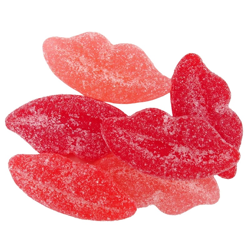 Jelly Belly Valentine Sour Pucker Gummy Lips 2.8 Oz Bag Gluten & Peanut