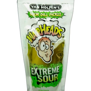 Van Holten's Sour Dill Pickle Warheads Extreme Sour Whole Pickle About 9 Oz FREE SHIP