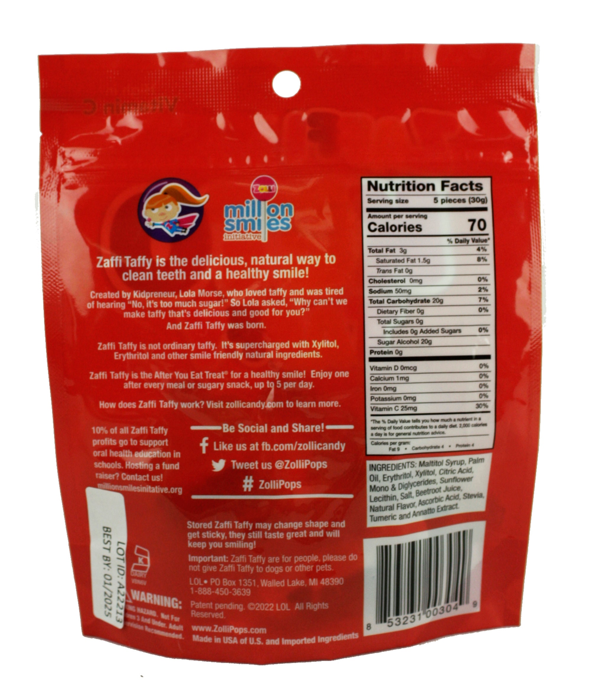 2 Pack Zaffi Keto Taffy Resealable Bag 1.6 Oz Ea Clean Teeth & Snack FREE SHIP Etsy