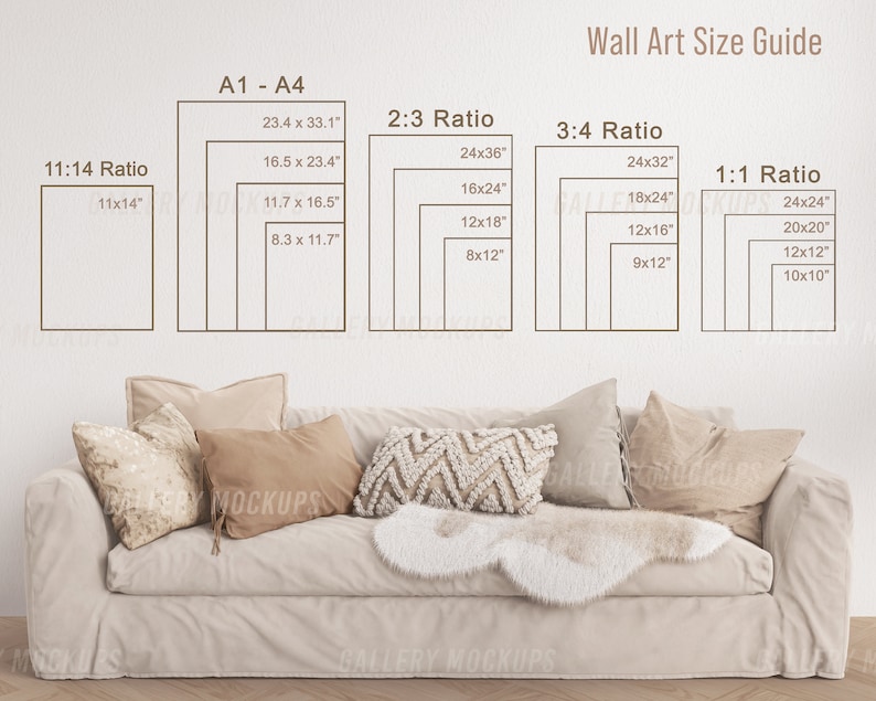 Wall Art Size Guide Artwork Sizing Chart Instant Digital Etsy Hong Kong