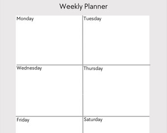 Simple Grey Weekly Planner