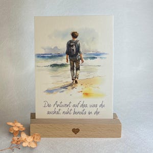 Karte "Strand" - Teens | Einzelkarte | Postkarte DIN A6 | Mutmachkarte |  Glaubenssätze | Affirmation | Geschenk