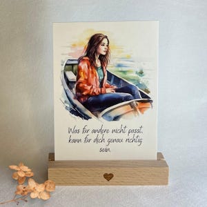 Karte "Boot" - Junge Frau im Boot | Einzelkarte Teens | Postkarte DIN A6 | Mutmachkarte |  Glaubenssätze | Affirmation | Geschenk