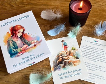 Learning aid | Set of 20 learning prompts | Flashcards | Motivational cards for students | Learning companion for children | School enrollment | Report card