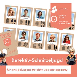 Caccia al tesoro investigativa per bambini (6-9 anni) da stampare, caccia al tesoro già pronta, caccia al tesoro per compleanni dei bambini, feste a tema, download