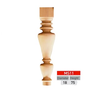 Kücheninsel Beine, 4er Set, Holz Tischbeine, gedrechselte Tischbeine, Holz Schreibtischbeine, Konsolentischbeine, Stuhlbeine, Bankbeine, gedrechselte Beine