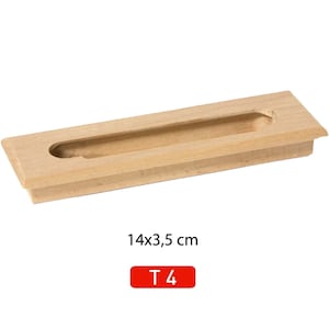 Recessed Wooden Handles, Different Sizes Available, Made of Beech Wood, Solid, Custom Sizes Available