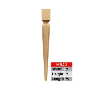Dining Table Legs, Set of 4, Turned Table Legs, Wooden Table Legs, Kitchen Island Legs, Console Table Legs, Unpainted wooden legs