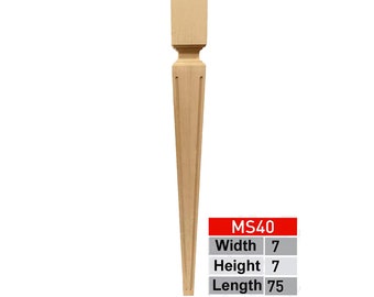 Dining Table Legs, Set of 4, Turned Table Legs, Wooden Table Legs, Kitchen Island Legs, Console Table Legs, Unpainted wooden legs
