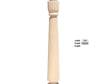 Carved Stair Post, special production, Stair Post, massive embroidered, Newel Cup, custom ladder bollards, Pine wood, Custom newels