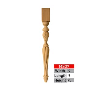 Kitchen Island Legs, Set of 4, Wood Table Legs, Turned Table Legs, Wood Desk Legs, Console Table Legs, Chair Legs, Bench Legs, Turned Legs