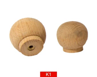 Wooden Handle, Limba Linden Wood - Solid Embroidered - Wood-Carved Appliques- Unpainted Wood Products, Extra Quality