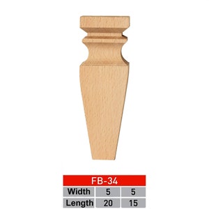 Pieds de table en bois de ferme Pieds d'îlot de cuisine Pieds de table à dîner Pieds du milieu du siècle Pieds de canapé Pieds de table solides Bureau de bricolage