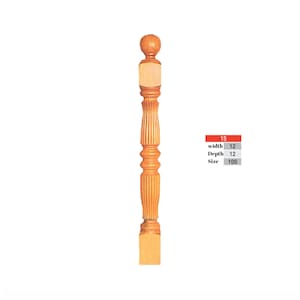 Newel Post, special production, Stair Post, massive embroidered, Newel Cup, custom ladder bollards, Pine wood, Custom newels, Newel cap
