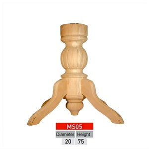 Table Leg, Unpainted Wood, Carved Corner, Applique Onlay, Home Wall Corners Embellishments, Rustic Farmhouse Decals