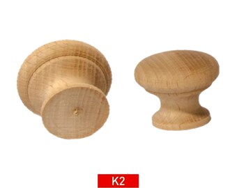 Wooden Handle, Limba Linden Wood - Solid Embroidered - Wood-Carved Appliques- Unpainted Wood Products, Extra Quality