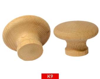 Wooden Handle, Limba Linden Wood - Solid Embroidered - Wood-Carved Appliques- Unpainted Wood Products, Extra Quality