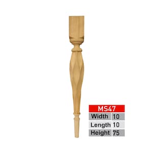 Wooden Table Legs, Set of 4, Turned Wooden Legs, Island Legs, Thick Table Legs, Dining Table Legs, Console Table Legs, Antique Table Legs