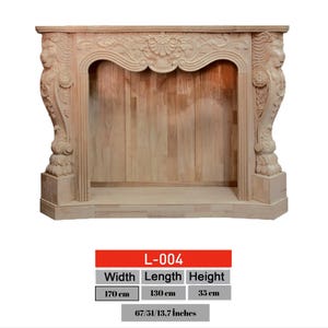 Rustic Wood Fireplace, Decorative Farmhouse Fireplace, Unpainted Wood, Farmhouse Ornament, special product