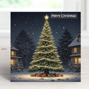 Merry Christmas card, Happy Xmas card, Printable festive card, Digital seasons greetings card, Instant download greeting card, Hanukkah