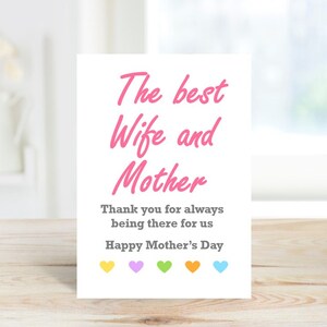 Printable Mothers day card, Mothers day greeting card, Digital colourful card, Instant download card, Mothers day wishes, best mum in world