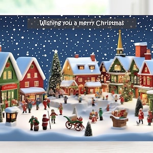 Merry Christmas card, Happy Xmas card, Printable festive card, Digital seasons greetings card, Instant download greeting card, Hanukkah