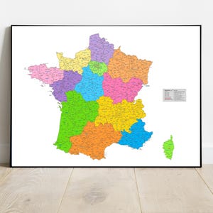 Carte détaillée de France, carte de france, plus grandes villes françaises,Grand décor coloré, Régions et départements français,Belle France