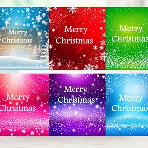 Six pack Merry Christmas cards, Happy Xmas card, Printable festive card, Digital seasons greetings card, Instant download greeting, Hanukkah
