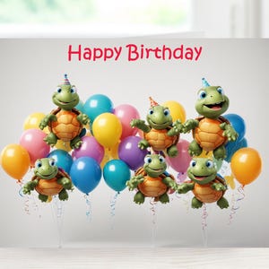 Printable happy birthday card, Colourful birthday greeting, Digital colourful card, Cow animals card, Instant download greeting card