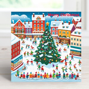 Merry Christmas card, Happy Xmas card, Printable festive card, Digital seasons greetings card, Instant download greeting card, Hanukkah