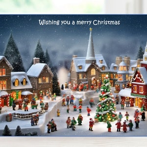 Merry Christmas card, Happy Xmas card, Printable festive card, Digital seasons greetings card, Instant download greeting card, Hanukkah