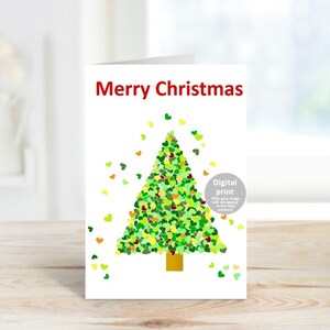 Merry Christmas card, Happy Xmas card, Printable festive card, Digital seasons greetings card, Instant download greeting card, Hanukkah