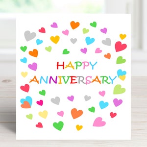 Cute anniversary card, anniversary card for him her, husband anniversary card, anniversary card for wife, happy anniversary to you both card