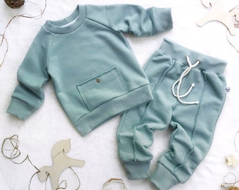 Mint Hipster Pocket Sweatshirt | Unisex Kid's outfit | Baby clothes