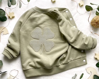 St. Patrick's Day bomber olive jacket | Irish Clover Shamrock Jacket | Lucky suit