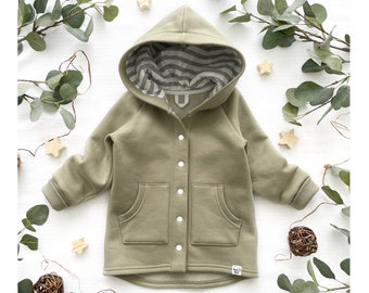 Kid's olive bomber jacket | Children's fleece jacket | Warm children's clothing | Spring coat