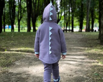 Toddler Dinosaur Jacket - Baby Coat with Spikes for Kids (19 colours)
