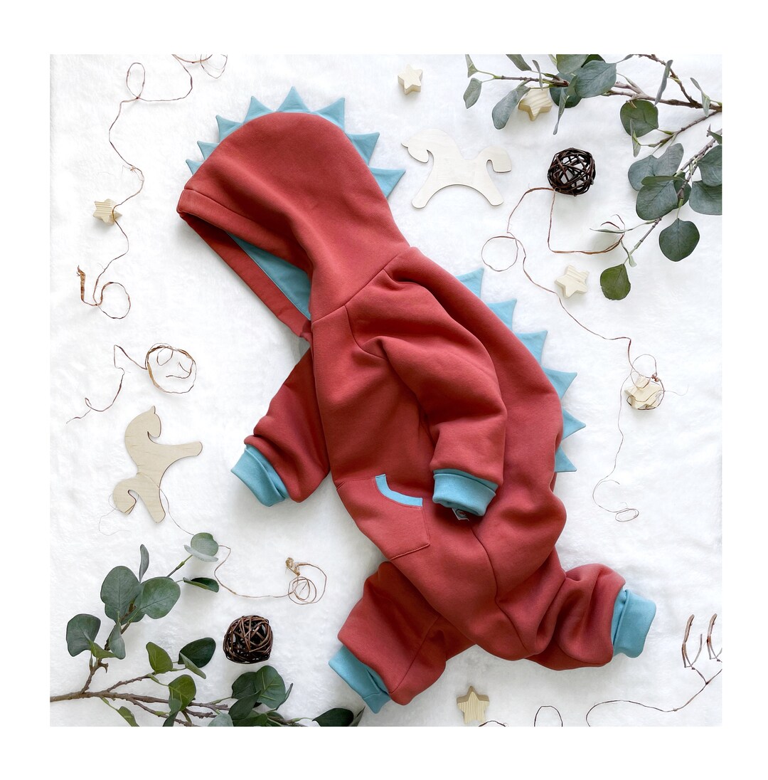 Terracotta Baby Dinosaur Overalls Stegosaurus Jumpsuit Dinosaur Costume