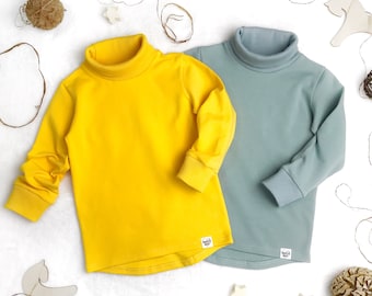 Kid's turtleneck | Children's collared sweater mockup | High collar shirts