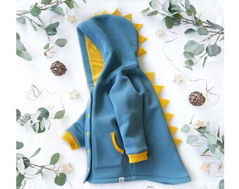 Kids Dinosaur Coat - Baby Jacket and Toddler Hoodie with Spikes, 20 Colours