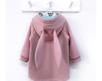 【ArimCloset】4oz cotton cute pink bunny baby cotton jacket ArimCloset】4oz cotton cute pink bunny baby cotton jacket