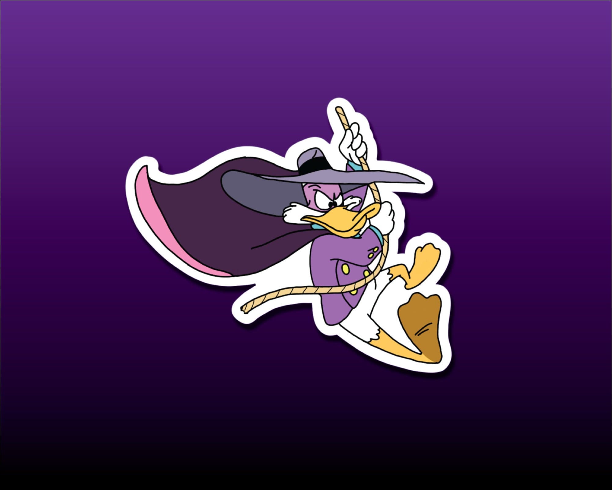 Darkwing Duck Vinyl Sticker 90s Disney Inspired Water Etsy